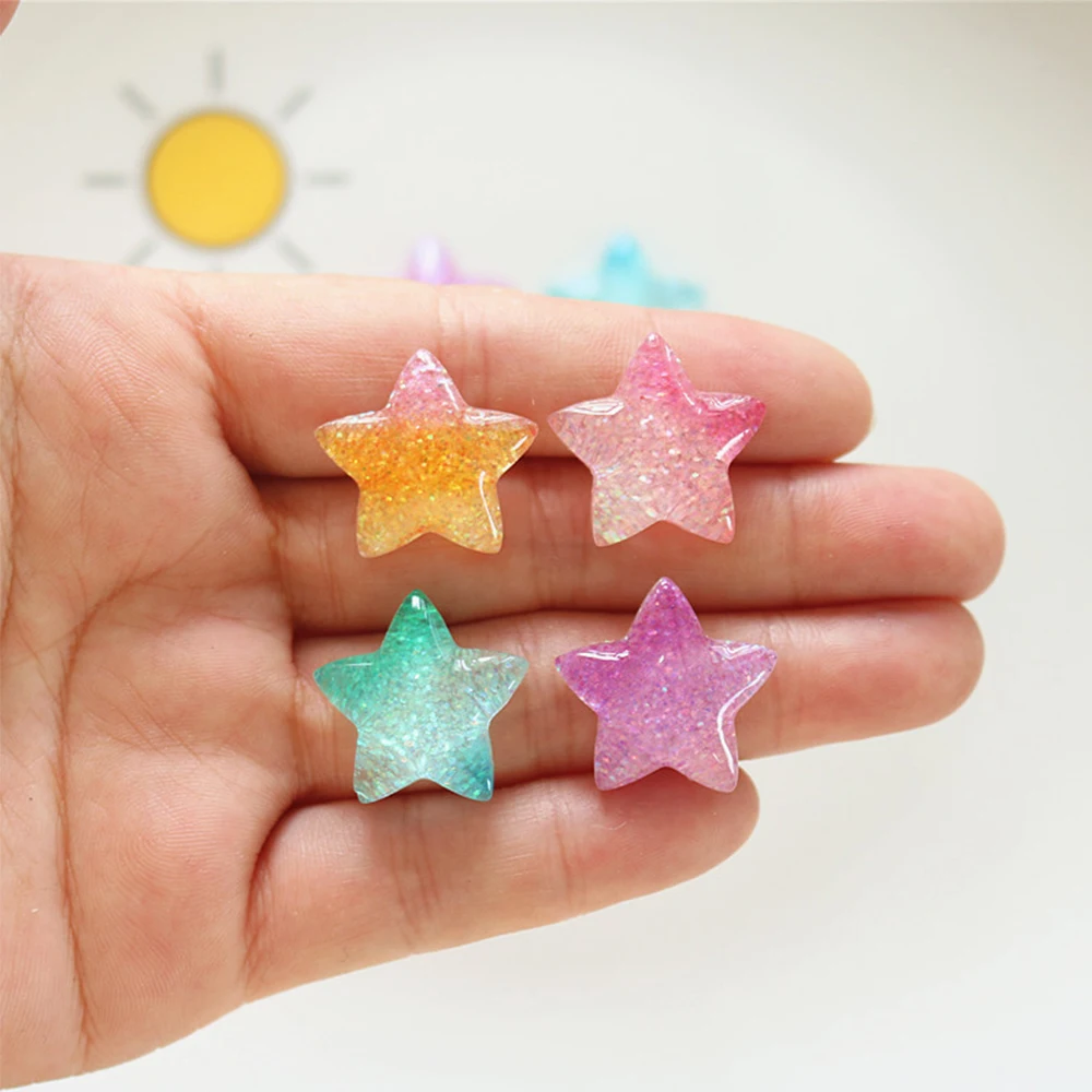 Christmas Craft Embellishment - كابوشون راتنج متدرج من سلسلة النجوم