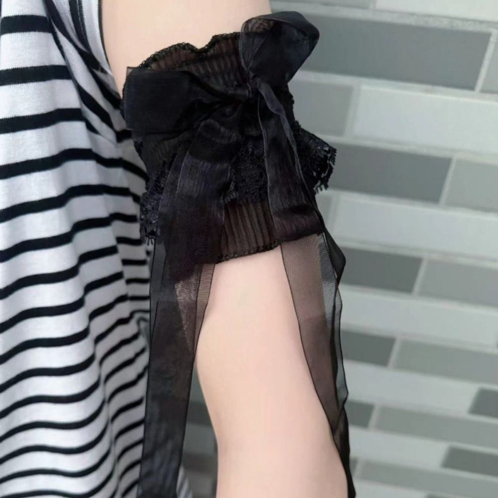 Lace Ribbon Trim - أكمام دانتيل أنيقة على طراز لوليتا،
