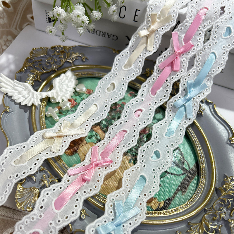 1 ياردة القوس مطوي الدانتيل لو - مراجعة Lace Ribbon Trim وسعره