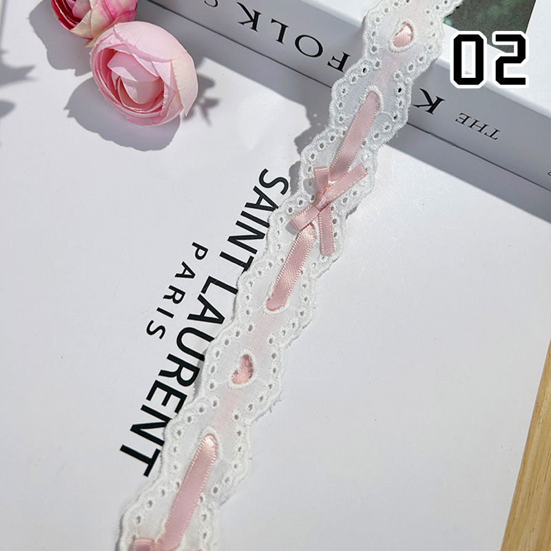 1 ياردة القوس مطوي الدانتيل لو - مراجعة Lace Ribbon Trim وسعره