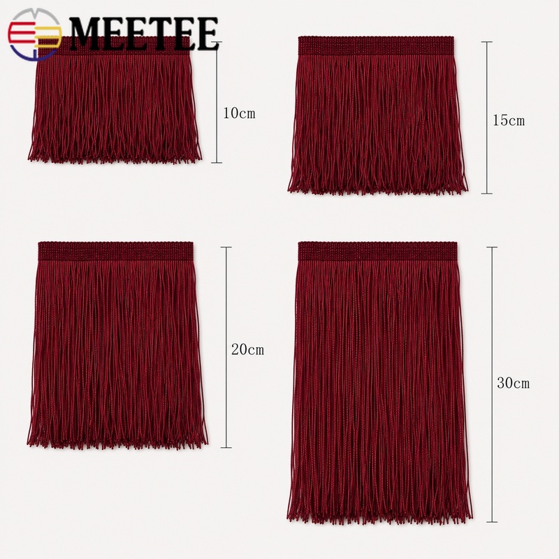 شريط شراشيب أحمر بطول 5/10 يار - مراجعة Fringe Ribbon Sewing وسعره