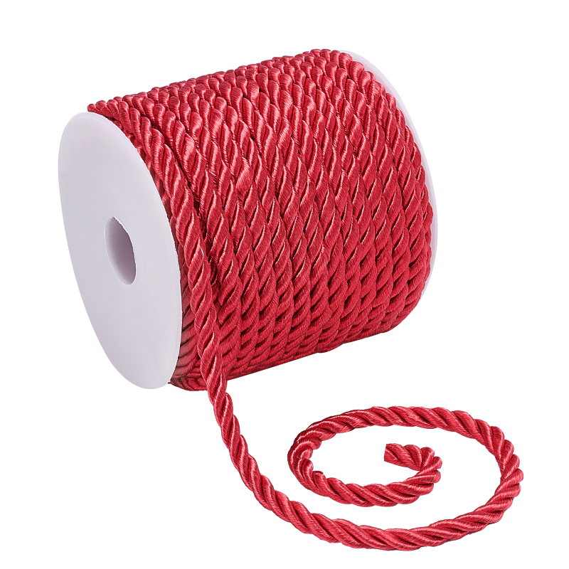 حبل حرير أحمر للكريسماس ، حبل  - مراجعة Cord Trim Twisted وسعره
