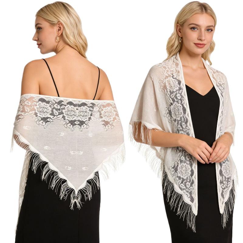 وشاح زفاف بشرّابات وحواف مزخرف - مراجعة Tassel Fringe Trim وسعره