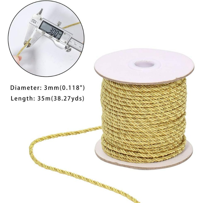 حبل معدني ملتوي حبل ، 3 طبقات  - مراجعة Cord Trim Twisted وسعره