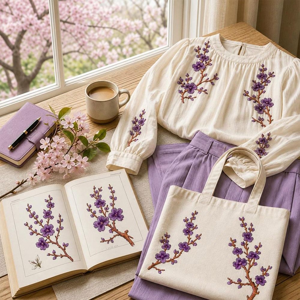 رقع زهرة الكرز القابلة للصق با - مراجعة Applique Patch Flower وسعره