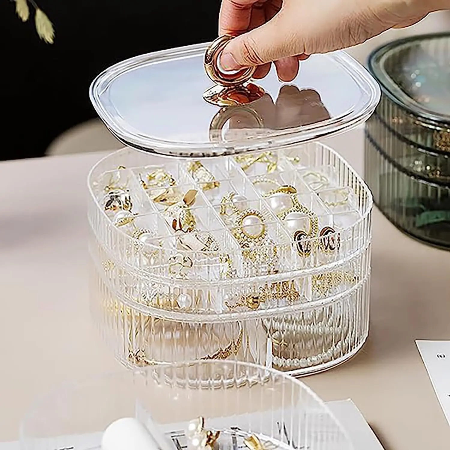 صندوق مجوهرات، منظم مجوهرات بم - مراجعة Craft Embellishment Storage وسعره