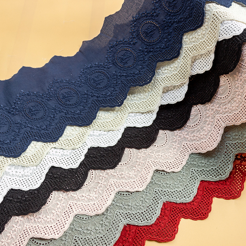 2 ياردة القطن الملونة المطرزة  - مراجعة Lace Ribbon Trim وسعره